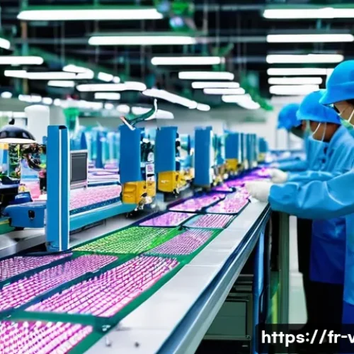 베트남의 주요 수입 품목 - **Prompt: High-Tech Electronics Manufacturing Hub in Vietnam**
    "A clean, modern factory floor in...